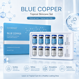 Blue Copper Peptide <b>Face</b> <b>Serum</b> Hydrating Smoothing Daily Skin Care Custom Packaging Wholesale OEM ODM - Product Image 1