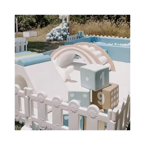 Aire de jeux intérieure mobile <span class=keywords><strong>pour</strong></span> enfants, équipement de jeu souple blanc et rose, piscine à balles au sol, ensembles de jeux souples <span class=keywords><strong>pour</strong></span> tout-petits, location <span class=keywords><strong>pour</strong></span> fêtes d'enfants - Product Image 3
