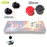 Kit DIY Arcade à latence nulle avec boutons et joystick, accessoires pour machine de jeu d'arcade, compatible PS, PS2, PC et Raspberry Pi