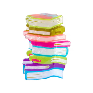 Toptan özel Logo okul sevimli yüksek kaliteli akrilik büyük saç kelepçe kadınlar için eğlenceli cetvel kalem kitap pençe klipler kızlar - Product Image 4