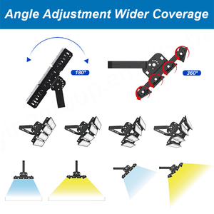 1000W ความสว่างสูงลูเมน IP65กันน้ำ6000K มุมลำแสง180ไฟ LED กลางแจ้งฟลัดไลท์อลูมิเนียมความสว่างสูงสำหรับสนามกีฬา - Product Image 6