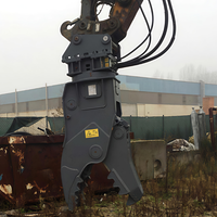 Pulvérisateur hydraulique rotatif pour béton, attache d'excavatrice, mâchoire de concasseur en acier AR500 pour travaux de démolition avec excavatrice de 12 à 18 tonnes