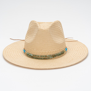 Sombrero de Paja de Ala Plana de Color Liso Tejido a Mano, Estilo Europeo-Americano, para Verano y Otoño, para Ocio, Playa, Protección Solar, Estilo Jazz - Product Image 2
