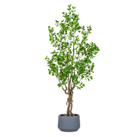 Arbre artificiel Ficus en gros, grand modèle d'intérieur à multiples troncs, décoratif avec pot, fourniture directe usine pour acheteurs B2B