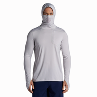 Sweat à capuche de pêche pour homme UPF 50, extensible dans 4 directions, avec cache-cou intégré anti-buée et perforations laser, idéal pour la pêche et la randonnée, logo personnalisé disponible