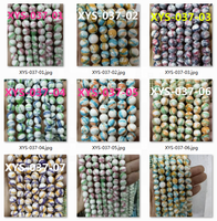 Perles rondes en turquoise de 4 mm, 6 mm, 8 mm, 10 mm, 12 mm, en gros, avec ligne dorée, pierres précieuses en turquoise, perles en vrac