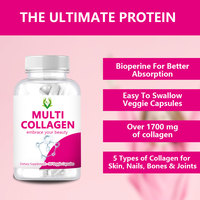 OEM ODM Multi Collagène Capsules Soutien Cheveux Sains Peau et Ongles Complément Alimentaire 5 Types de Collagène Capsules
