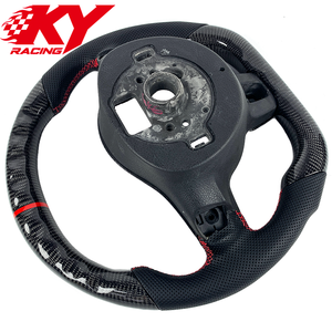 Volante deportivo LED de fibra de carbono estilo carreras personalizado, adecuado para Volkswagen VW MK6 Golf GTI R Jetta GLI - Product Image 3