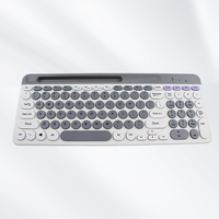 Nouvel ensemble clavier et souris sans fil rechargeable double mode ZYG-806 2026 – Clavier d'ordinateur de bureau professionnel rond style punk rétro