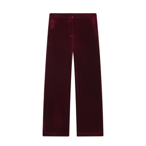 Conjunto de 2 Piezas de Blazer y Pantalones Anchos de <span class=keywords><strong>Terciopelo</strong></span> para <span class=keywords><strong>Mujer</strong></span> - Puños de Piel Sintética con Plumas, Conjunto Formal Sehe Fashionbisou - Product Image 5
