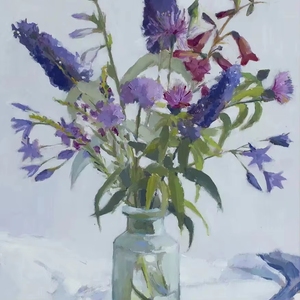 Dipinto a Olio di <span class=keywords><strong>Fiori</strong></span> Dipinto a Mano, <span class=keywords><strong>Fiori</strong></span> Vibranti <span class=keywords><strong>su</strong></span> <span class=keywords><strong>Tela</strong></span>, Perfetto per l'Arredamento del Soggiorno - Product Image 1