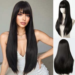 วิกผมไหมทนความร้อน<span class=keywords><strong>สูง</strong></span>แบบธรรมชาติ  <span class=keywords><strong>ทรง</strong></span><span class=keywords><strong>ผม</strong></span>ยาวตรงแบบยุโรปอเมริกัน  สำหรับ<span class=keywords><strong>ผู้</strong></span><span class=keywords><strong>หญิง</strong></span>  พร้อมหน้าม้าฟูๆ  แฟชั่นสไตล์ยุโรปอเมริกัน - Product Image 2