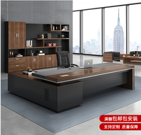 Fourniture d'usine Mobilier de bureau Grand bureau exécutif Patron Bureau Gestionnaire Table l Forme Personnalisé