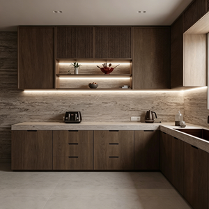 Gabinete <span class=keywords><strong>de</strong></span> <span class=keywords><strong>Cocina</strong></span> Moderno <span class=keywords><strong>de</strong></span> Madera Sólida KOJOON con Almacenamiento en <span class=keywords><strong>Esquina</strong></span> Ciega, Diseño <span class=keywords><strong>Integral</strong></span> <span class=keywords><strong>de</strong></span> <span class=keywords><strong>Esquina</strong></span> Pequeña para Apartamentos - Product Image 3