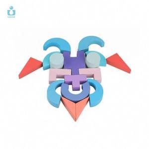 UDEAS工場子供用木製ビルディングブロックおもちゃファンシーカラー木製ビルディングブロックセットおもちゃ - Product Image 6