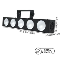 Igracelite Barra de Luz LED Matrix Blinder Wash de 5 Ojos 10W RGBW 4 en 1 con Control de Píxeles DMX512 para DJ, Discoteca, Fiesta, Espectáculo