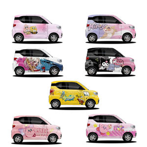 NIKO Custom 1.52*18m Film Vinyle Brillant Rose Cartoon pour Carrosserie de Voiture, Impression Personnalisée, PVC Imperméable - Product Image 1