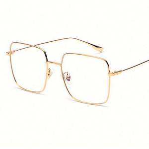 Gafas de Lectura y Ordenador con Montura Metálica Delgada Cuadrada Grande 2019, Gafas de Gran Tamaño con Protección Anti Luz Azul - Product Image 3