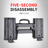 Échelle télescopique en aluminium de qualité supérieure, rétraction à une touche, échelle d'extension tactique, échelle pliante pour camping-car, camion, usage industriel