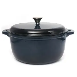 Etiqueta privada 18cm ferro fundido potes em forma de maçã casserole dutch forno