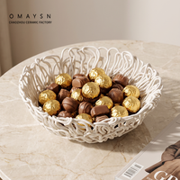 Assiette à fruits en céramique Omaysn, assiettes en porcelaine, assiette à fruits artistique émaillée multicolore, assiettes en céramique en forme de fruits