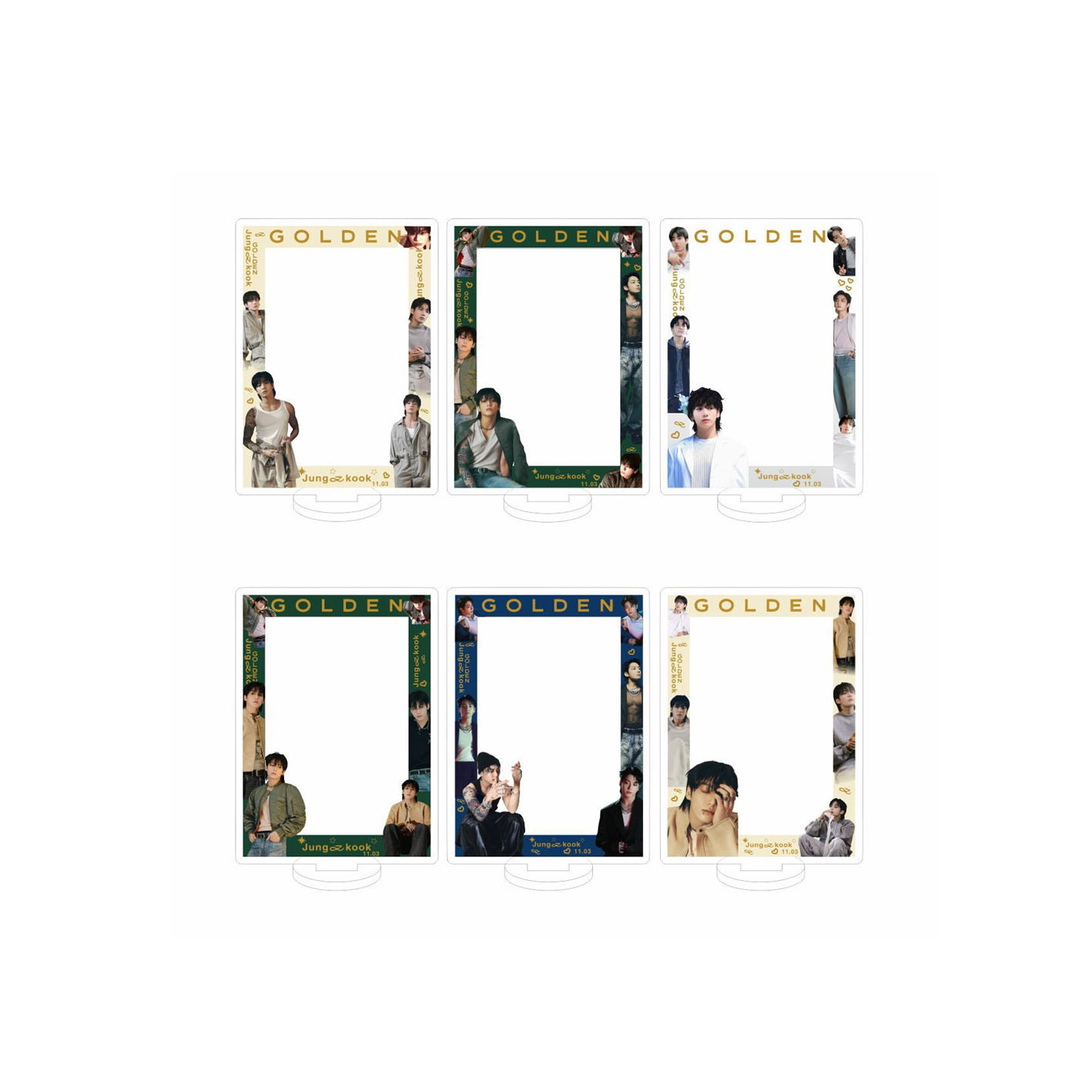 KPOP Jungkook GOLDEN Album Stand Figure - Acrylic Photo Frame