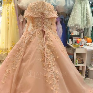 Lsany219 Vestidos de Quinceañera Rosa Princesa con Flores 3D, Vestidos de Fiesta de 16 Años, Vestidos de 15 Años, Jancember - Product Image 5