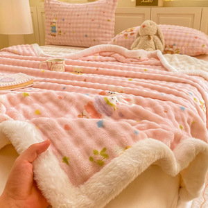 Copriletto in velluto doppio caldo invernale moderno ecologico per bambini - Product Image 1