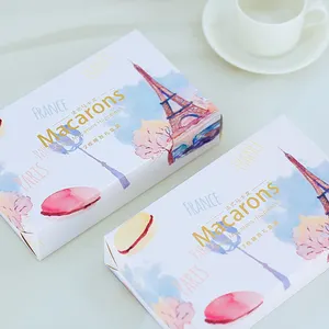 2024 Hot Wholesale Luxe Afdrukken Custom Kerst Koekjes Doos Verpakking Europese Franse Design Macaron Box Verpakking Voor Cadeau