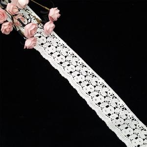 Giysi için yaprakları daire Floret desen pamuk dantel ile beyaz içi boş - Product Image 1