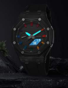 Ga2100 Gm2100 Ga110 Série <span class=keywords><strong>G</strong></span> Montre de sport Style choc Noir Blanc Plastique Transparent Boîtier Double Affichage Unisexe 20m Eau - Product Image 4