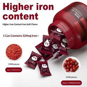 Bonbons gélifiés en forme d'ours en fer, emballés individuellement, saveur fruitée, sans sucre, <span class=keywords><strong>xylitol</strong></span>, rouge, 270g, emballage en bouteille, vente en gros pour femmes - Product Image 2