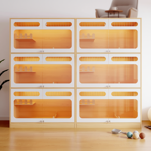 Casa de Madera de Alta Gama para Gatos con Jaula de Vidrio, Villa de Lujo para Gatos, Ideal para <span class=keywords><strong>Hoteles</strong></span>, Pensiones y Tiendas - Product Image 2