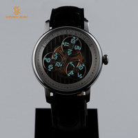 Montre mécanique Wandering Hour automatique en acier inoxydable 316L avec verre saphir 5ATM et cadran satellite rotatif personnalisé