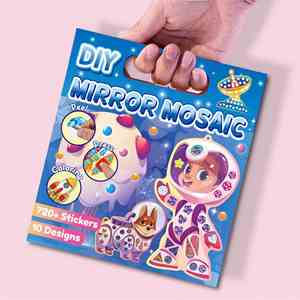 Baby Boys Girls Gift Foil Art Craft Painting Diy <b>Backpack</b> Luggage Tags Space Theme <b>Kids</b> Activity Mosaic Sticker Kits - Product Image 2