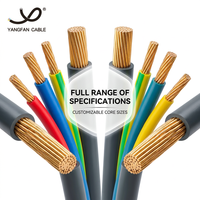 Cable de Alimentación Flexible Retardante de Llama Cu/XLPE/PVC 0.6/1kV con Aislamiento XLPE y Cubierta de PVC, Cable de Cobre para Protección Contra Incendios en Edificios