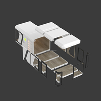 Maison modulaire en capsule, kits de cabanes préfabriquées, bureau mobile moderne préfabriqué, pod de maison miniature, capsule spatiale, maison