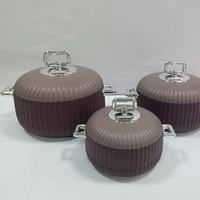 Lot de 3 boîtes repas isothermes en acier inoxydable à double paroi, 1L-2L-3L, prix usine, nouveauté, vente chaude pour l'export.