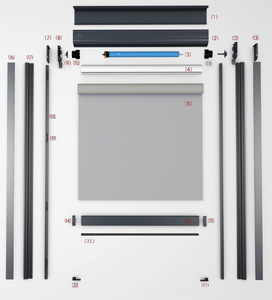 Pare-soleil rétractable pouces, écran coupe-vent latéral motorisé, stores roulants d'extérieur imperméables et coupe-vent - Product Image 1