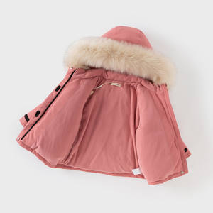 DB6328-A Dave Bella Winter neonata piumino per bambini 90% imbottitura in piumino d'anatra bianca per bambini capispalla con cappuccio per bambini - Product Image 6