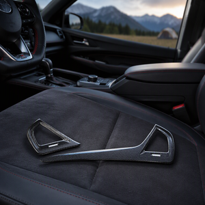 TMZ Front Dashboard Trim Kit Black Plastic Molding Carbon Fiber Style for Hyundai Santa Fe DM 2013-2018 LHD - Product Image 4