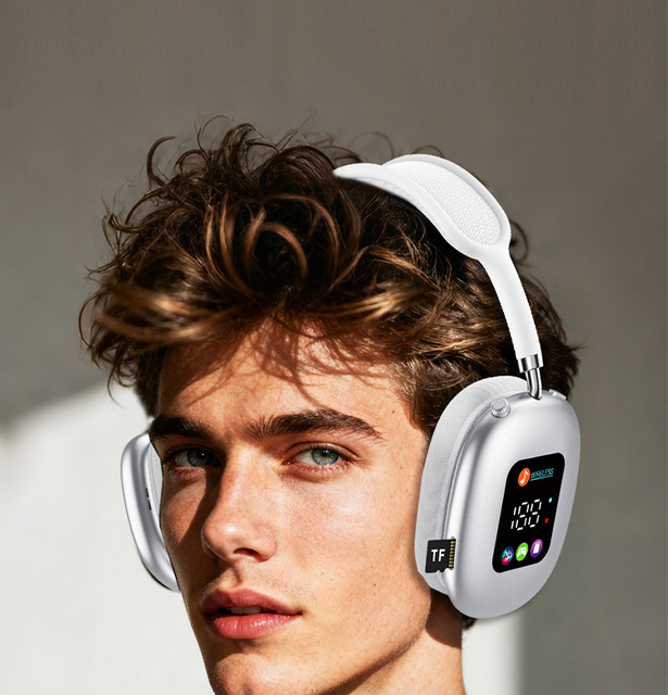 Wireless BT 5.0 ENC Gaming Headphones RGB Lighting Digital Display IPX5 Waterproof Sports Design Hi-Fi Sound 3-5 Hours Playtime