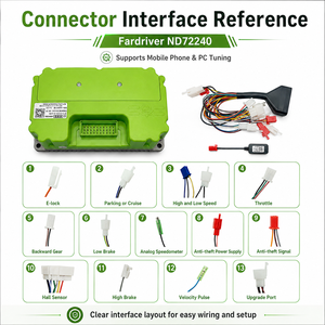 Controller di Motore Programmabile Intelligente a Onda Sinusoidale Fardriver ND72240 per Moto Elettriche - Product Image 4
