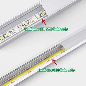 Perfil de aluminio pulido OEM 6063 para tira de luz LED empotrada, canal de 10x10mm, color personalizado 2700K blanco cálido suave para - Product Image 2