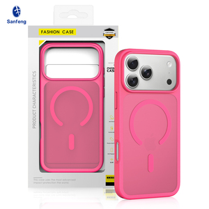 Custodia Magnetica per Ricarica Wireless per <span class=keywords><strong>iPhone</strong></span> 18 17 Pro Max, Rosso Rosa, Antiurto, con Confezione Personalizzata - Product Image 1