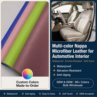 Kit de garnitures intérieures de voiture en cuir microfibre Nappa, sur mesure, couleur personnalisée, luxe, premium, doux, ensemble complet, OEM ODM