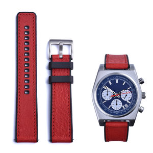 JUELONG <span class=keywords><strong>Bracelet</strong></span> de montre en caoutchouc et <span class=keywords><strong>cuir</strong></span> pour sport de plein air <span class=keywords><strong>Bracelet</strong></span> de montre en <span class=keywords><strong>cuir</strong></span> en caoutchouc hybride de plongée à dégagement rapide - Product Image 1