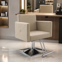 360 °   Chaise de coiffure pivotante avec éponge haute densité, chaise de barbier personnalisable pour salon de beauté