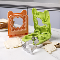 Fleur dinosaure Design poche Sandwiches Cutter et ensemble de scellant sans croûte machine à pain bricolage emporte-pièces cadeau pour les enfants
