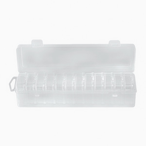 <b>Plastic</b> <b>Storage</b> Box Set 12 Compartment 5.5 Square Transparent Office Organizer Desktop Parts Container - Product Image 4